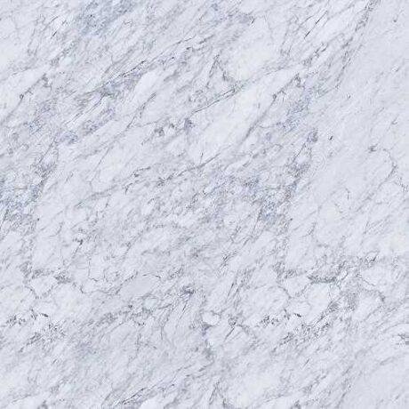 A white marble benchtop sample with soft grey veining